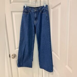 Revolve Lioness Dark Low Rise Wash Wide Leg Jeans Women size small